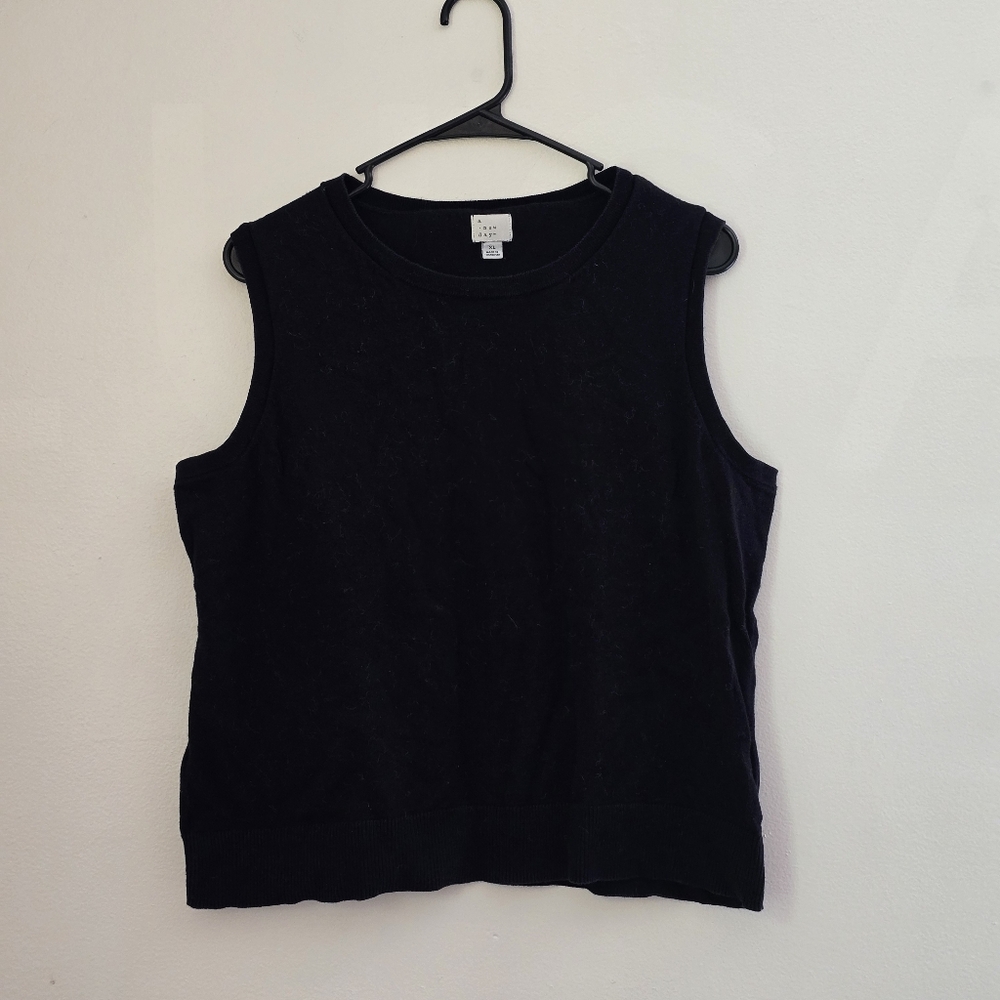 A New Day Women's XL Black Sleeveless Boxy Tank Top